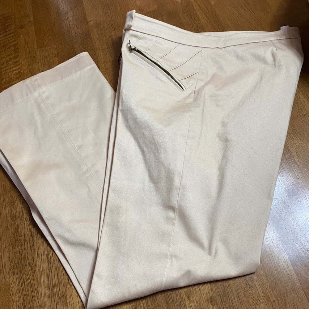 Cache Cream Slacks Flare Size 10 - image 1
